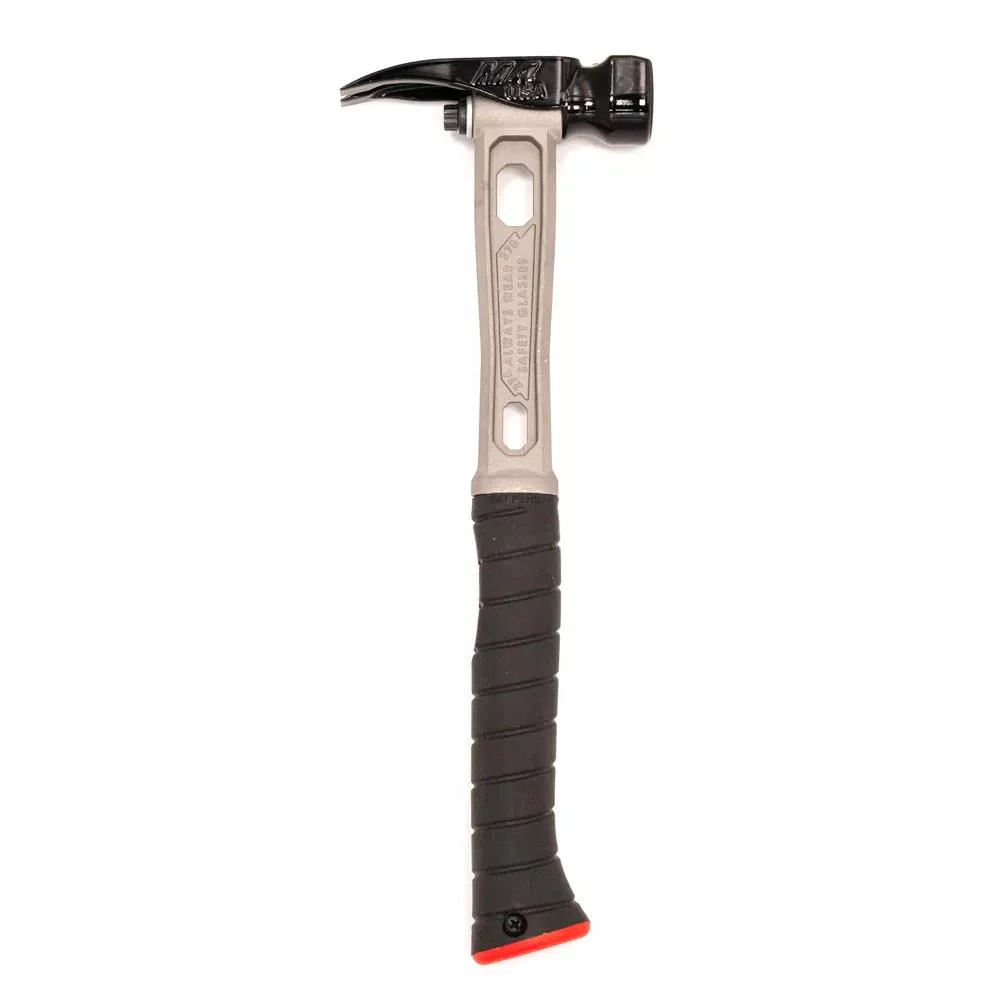 M4 Titanium Handle 12oz Dimple Steel Head Curved Grip Finish Hammer - Signature Series - Image 2